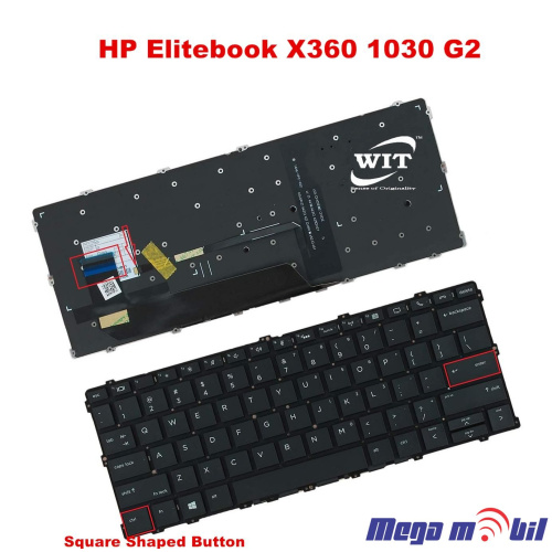 Tastatura za laptop HP Elitebook X360 1030 G2 1030 G3 1030 G4 so backlight Small Enter